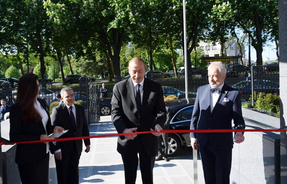 President Aliyev attends inauguration of new building of Azerbaijani embassy in Belgium (PHOTO)