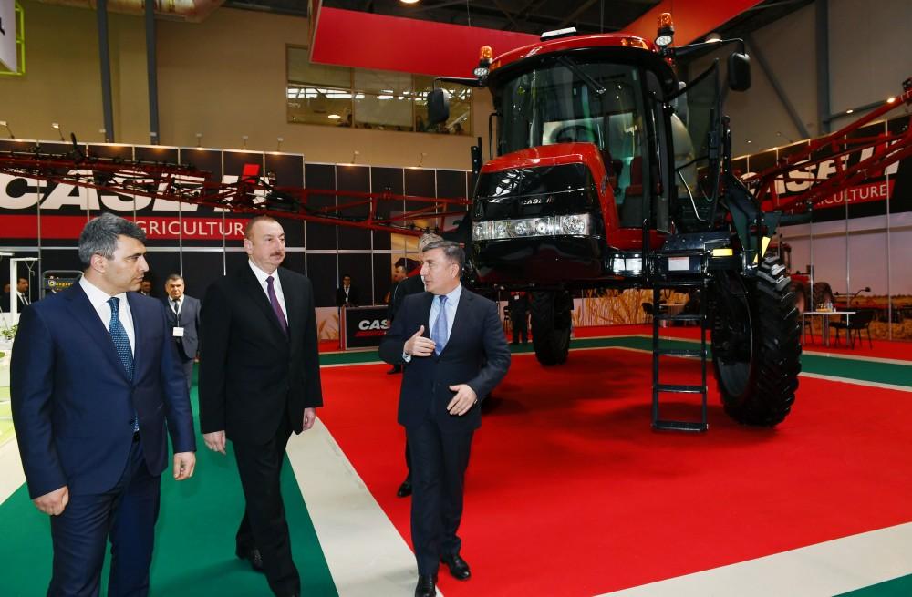 President Aliyev views 25th Azerbaijan International Food Industry and 13th Azerbaijan International Agriculture exhibitions (PHOTO)