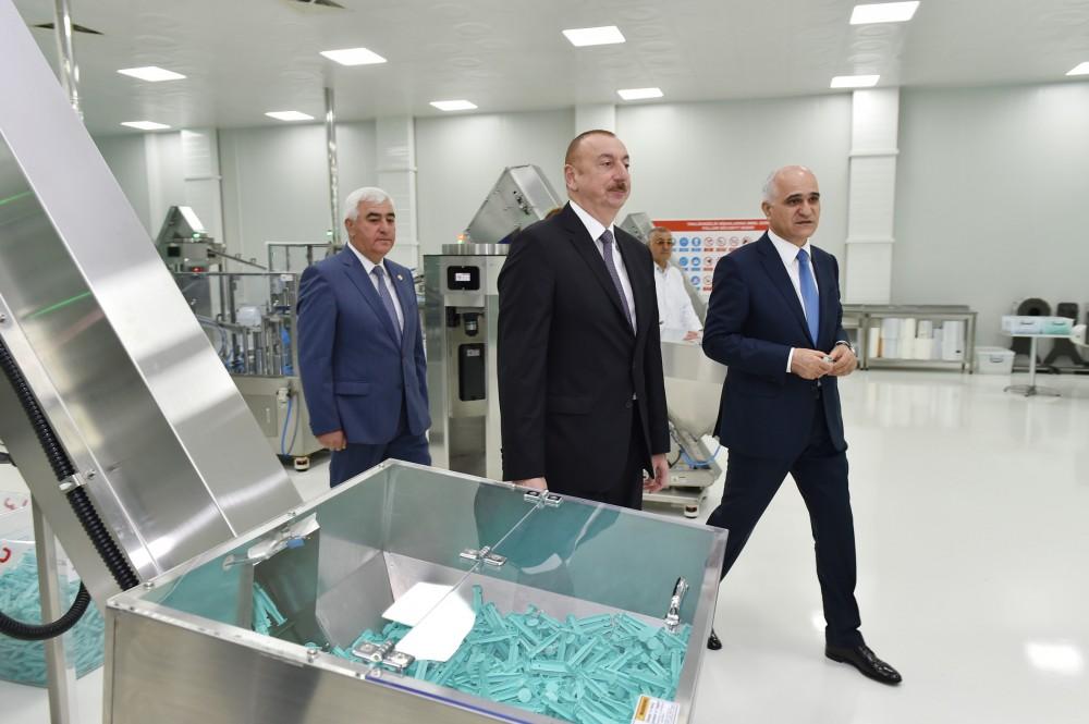 Ilham Aliyev attends opening of “Diamed Co” syringe plant in Pirallahi Industrial Park (PHOTO)