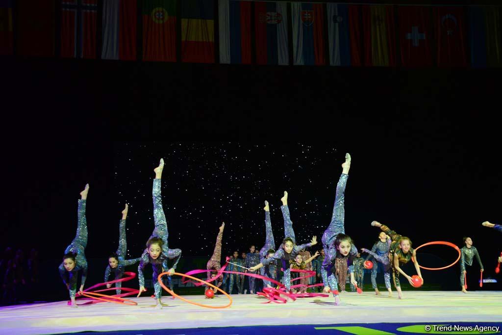 Грандиозная церемония открытия 35-го Чемпионата Европы по художественной гимнастике в Баку (ФОТОРЕПОРТАЖ)