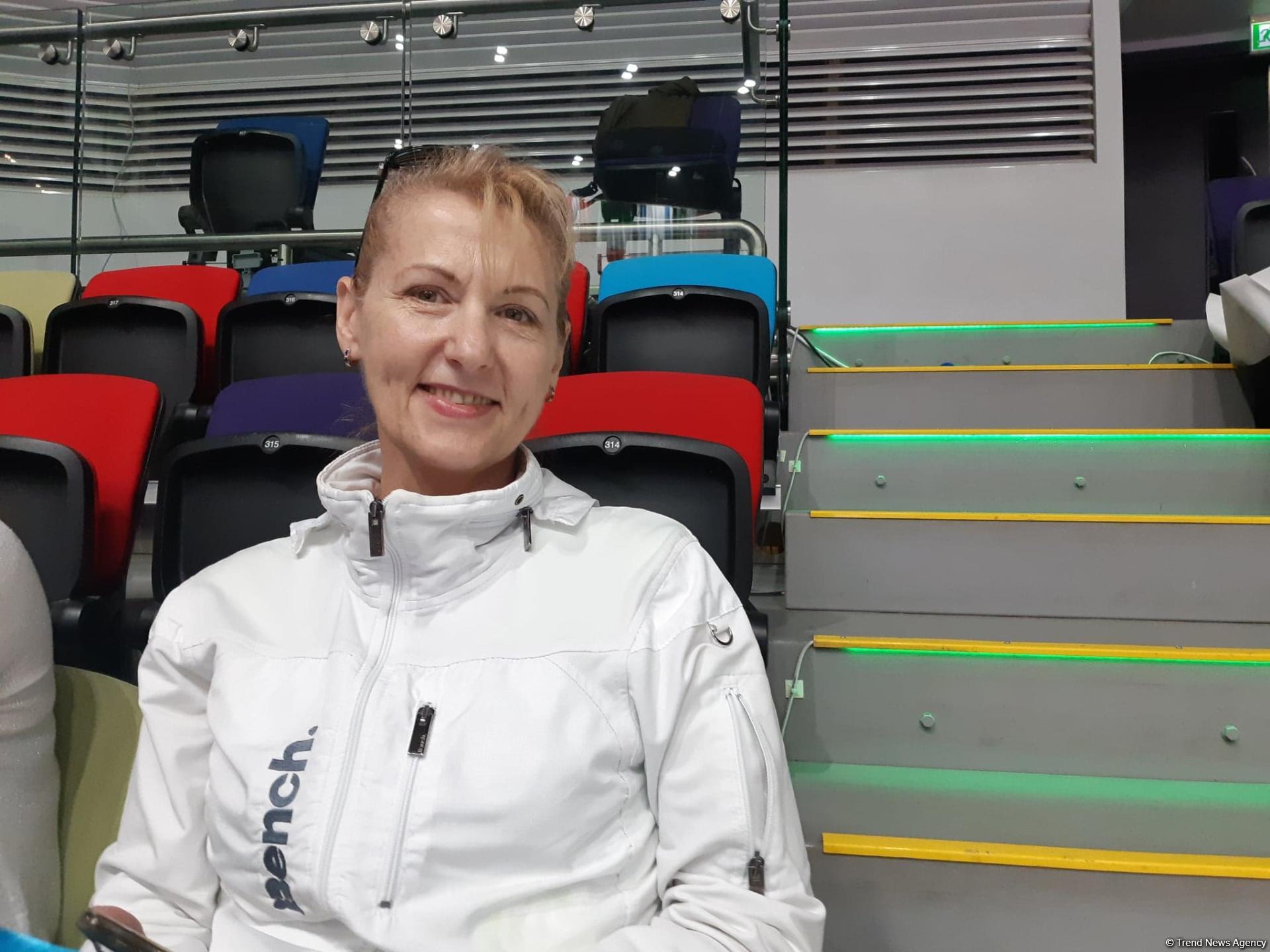 Ukraynalı tamaşaçı: Gimnastika arenası çox xoşuma gəldi