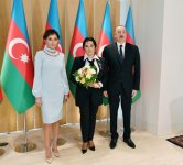 Azerbaijani president, first lady meet with president of Russian Rhythmic Gymnastics Federation (PHOTO)