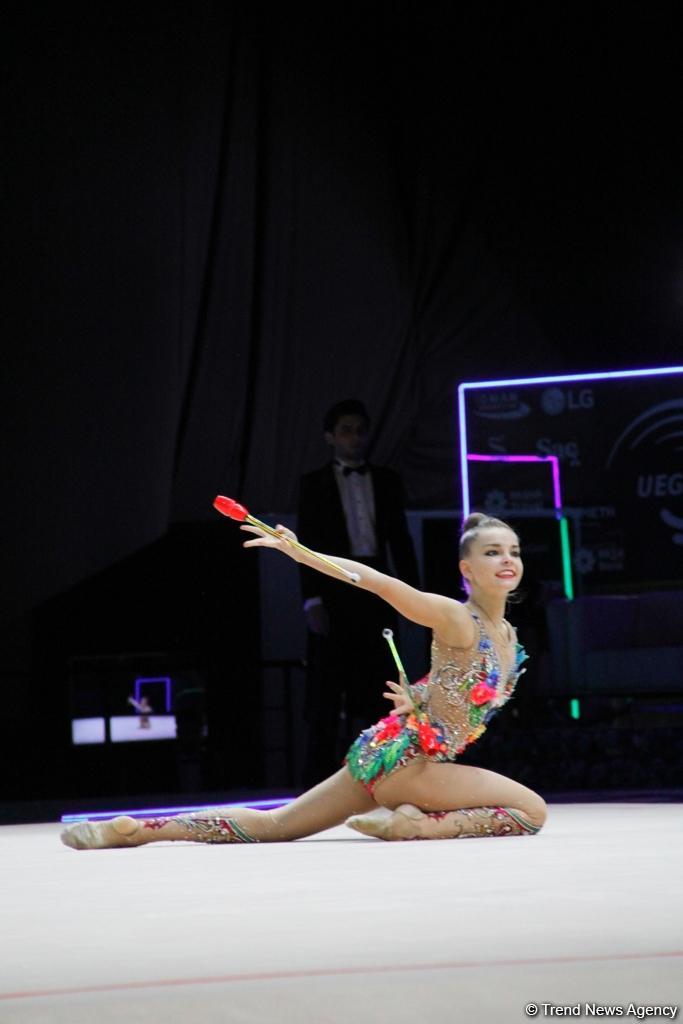 Bədii gimnastika üzrə 35-ci Avropa Çempionatının final yarışlarından maraqlı anlar (FOTO)