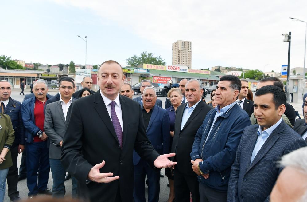 Prezident İlham Əliyev Sabunçu dəmir yolu vağzalı kompleksinin açılışında iştirak edib (YENİLƏNİB) (FOTO)