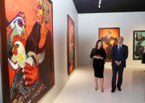 Вице-президент Фонда Гейдара Алиева Лейла Алиева приняла участие в церемонии открытия выставки всемирно известного художника Зураба Церетели (ФОТО)