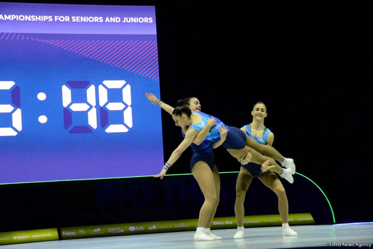 В Национальной арене гимнастики проходят подиумные тренировки участников Чемпионата Европы по аэробной гимнастике в Баку (ФОТОРЕПОРТАЖ)