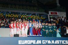 Awarding ceremony of winners of European Aerobic Gymnastics Championships in junior team competition held in Baku (PHOTO)