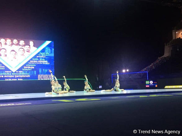 В Баку определились финалисты Чемпионата Европы по аэробной гимнастике среди групп