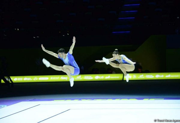 В Баку определились финалисты Чемпионата Европы по аэробной гимнастике среди смешанных пар