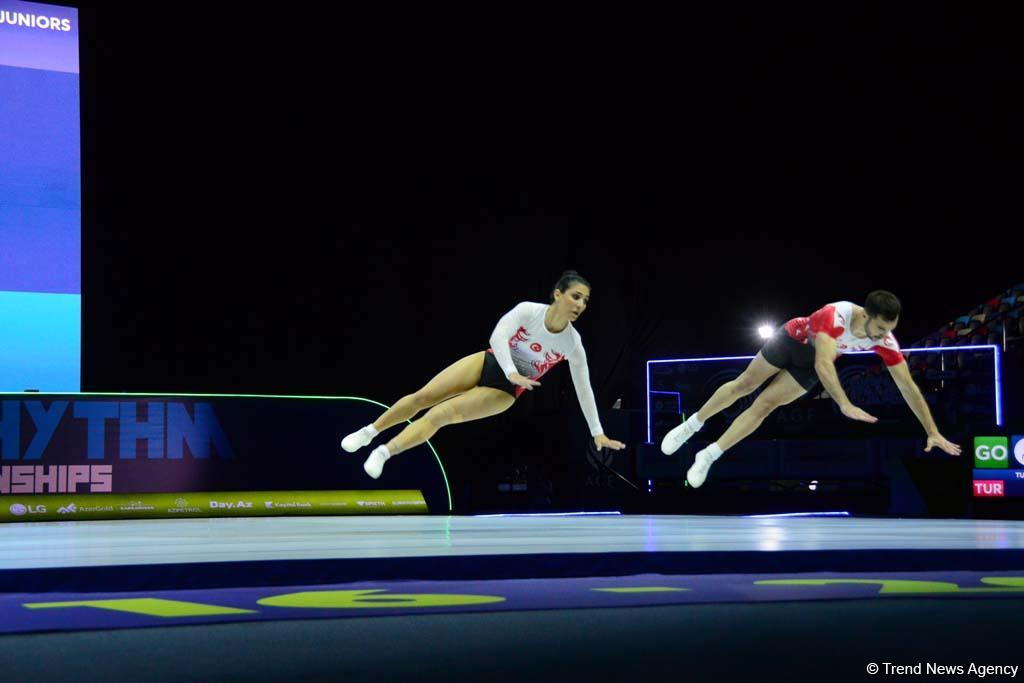 Bakıda aerobika gimnastikası üzrə Avropa Çempionatının ikinci günündən maraqlı anlar (FOTO)