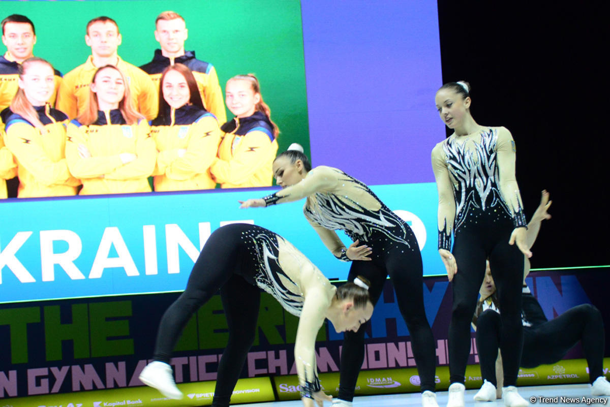 В Баку стартовал второй день соревнований Чемпионата Европы по аэробной гимнастике (ФОТО)