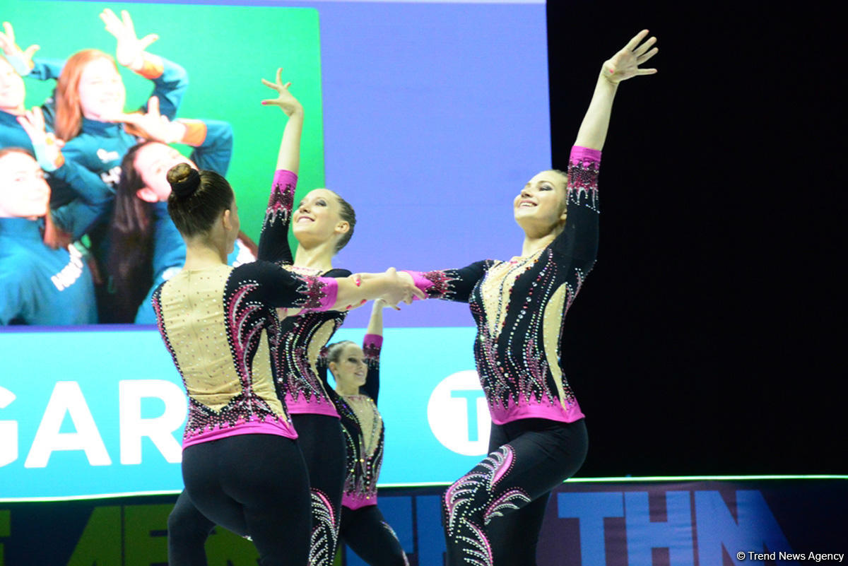 Продолжаются соревнования в рамках второго дня Чемпионата Европы по аэробной гимнастике в Баку (ФОТО)