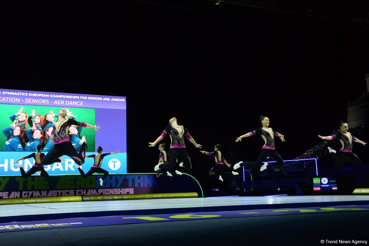 Продолжаются соревнования в рамках второго дня Чемпионата Европы по аэробной гимнастике в Баку (ФОТО)