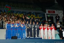 Winners among senior trios, senior groups and seniors in aerobic dance awarded within European Aerobic Gymnastics Championships in Baku (PHOTO)