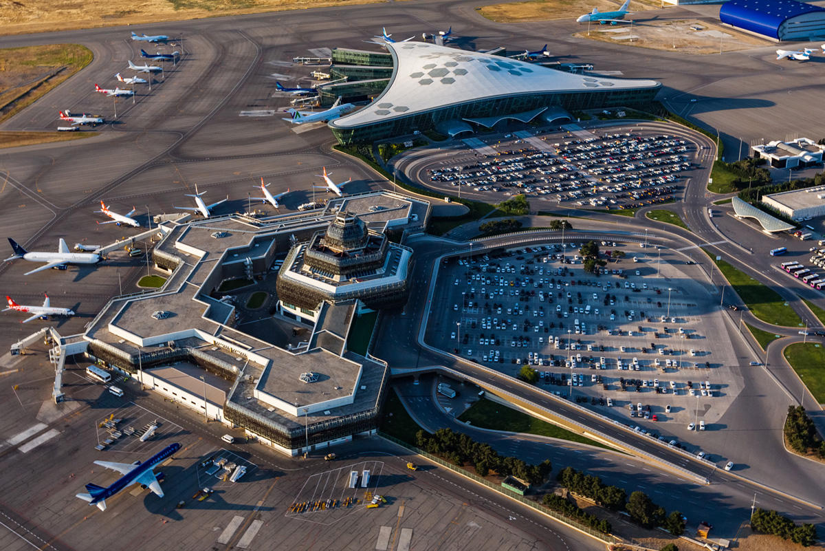 Baku's Heydar Aliyev International Airport operates on schedule despite