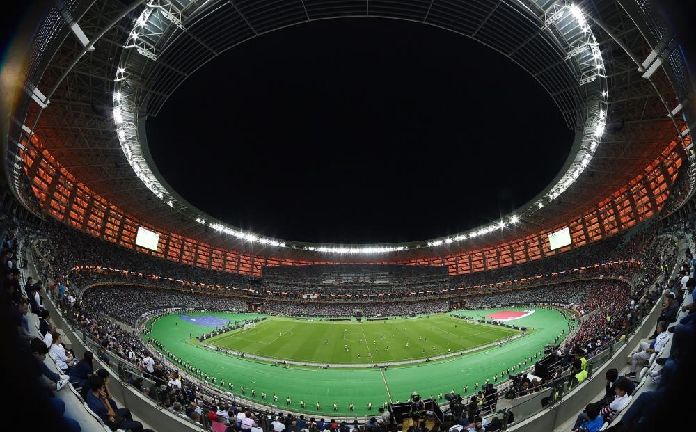 Azərbaycan Prezidenti İlham Əliyev və birinci xanım Mehriban Əliyeva Bakı Olimpiya Stadionunda UEFA Avropa Liqasının final oyununa baxıblar (FOTO) (YENİLƏNİB)