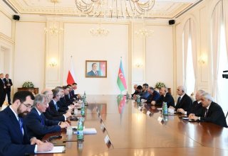Azerbaijani, Polish presidents hold expanded meeting in Baku (PHOTO)