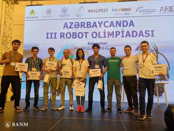 Baku Higher Oil School teams won in the III Robot Olympiad