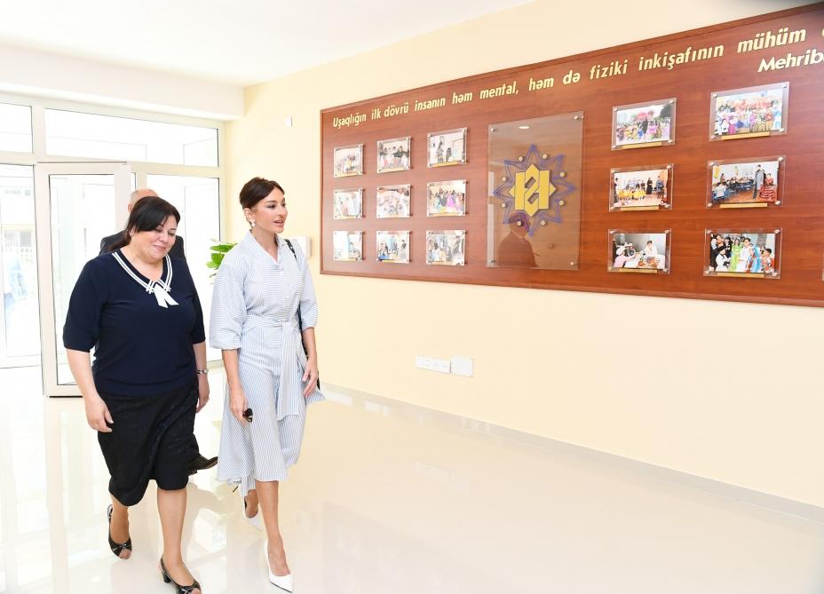 Azerbaijani First Vice President Mehriban Aliyeva attends opening of new building of orphanage-kindergarten No 11 in Yasamal district (PHOTO)