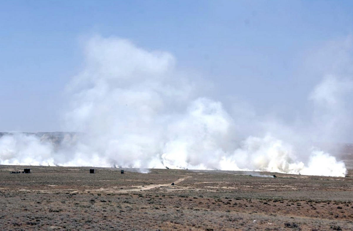 Azerbaijani units of chemical protection troops hold drills (PHOTO/VIDEO)