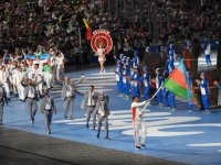 На стадионе "Динамо" в Минске прошел парад атлетов II Европейских игр (ФОТО)