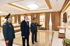 Azerbaijani President views conditions created at newly-reconstructed Military Lyceum named after Jamshid Nakhchivanski (PHOTO)