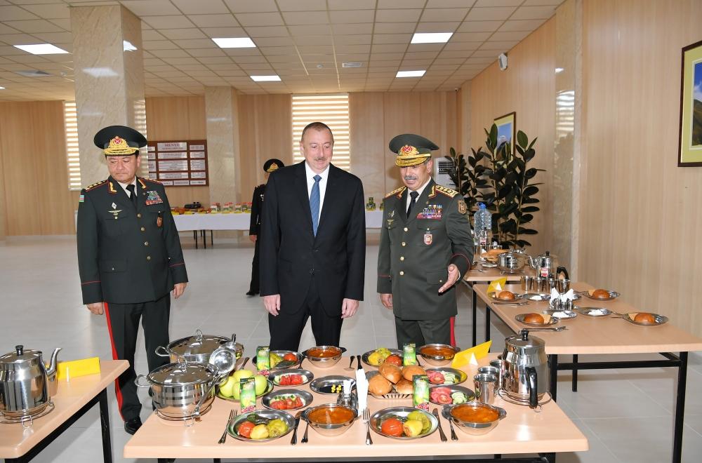 Azerbaijani President views conditions created at newly-reconstructed Military Lyceum named after Jamshid Nakhchivanski (PHOTO)