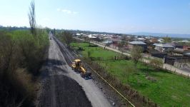 Qax-İlisu marşrutu üzrə 35.5 km uzunluğunda yol yenidən qurulur (FOTO)