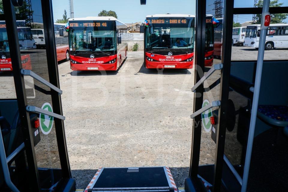 46 nömrəli xətt üzrə avtobuslar yenilənib (FOTO)