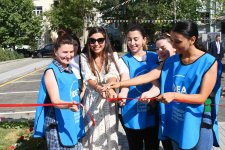 Leyla Aliyeva attends inauguration of another yard redeveloped under “Bizim həyət” project (PHOTO)