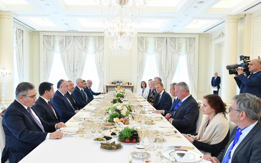 Состоялась встреча Президента Ильхама Алиева и главы Совета Евросоюза (ФОТО) (версия 2)