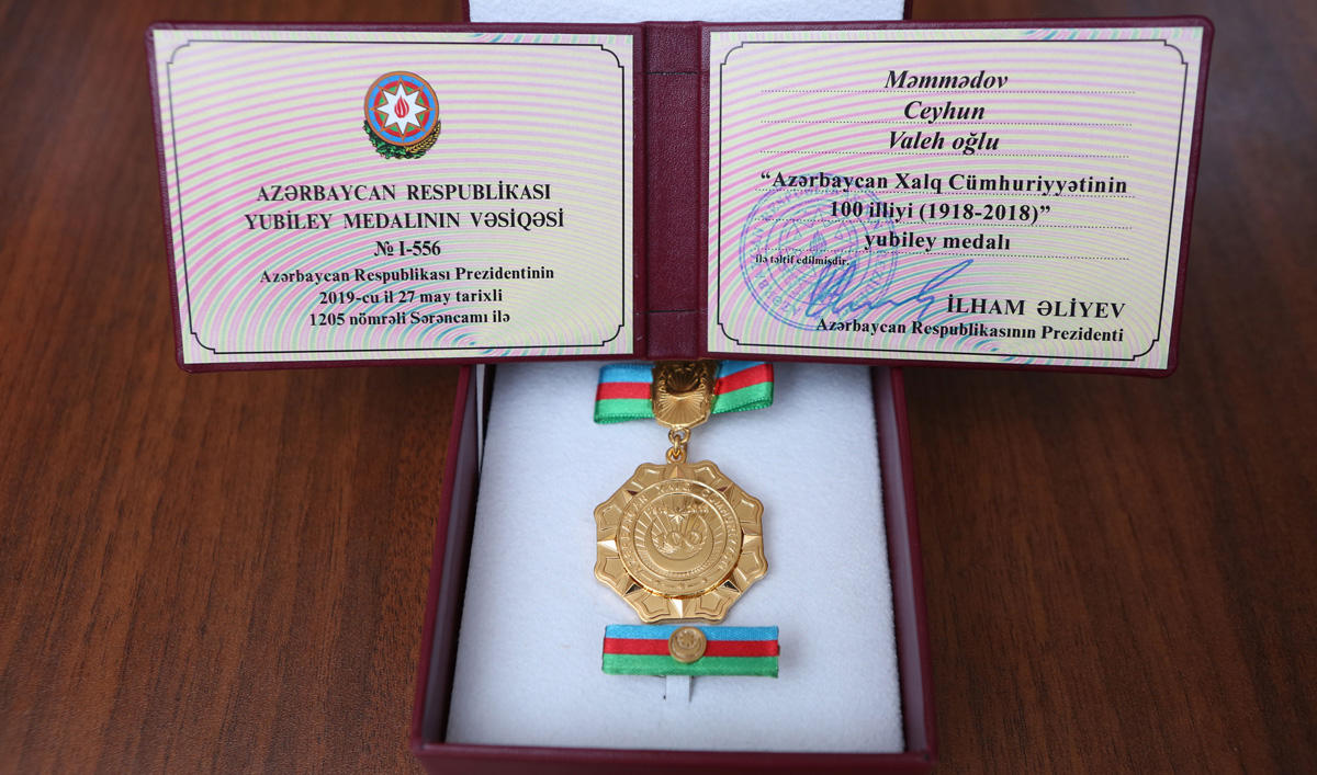 Ceyhun Məmmədov medalla təltif edilib