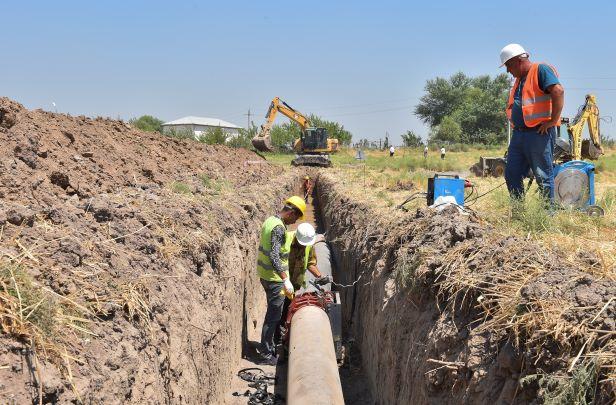 Для вынужденных переселенцев в Билясуваре прокладывается магистраль водоснабжения (ФОТО)