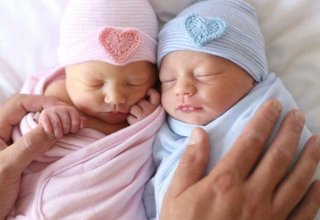 С начала года в Азербайджане родились 1238 близнецов и 36  тройняшек