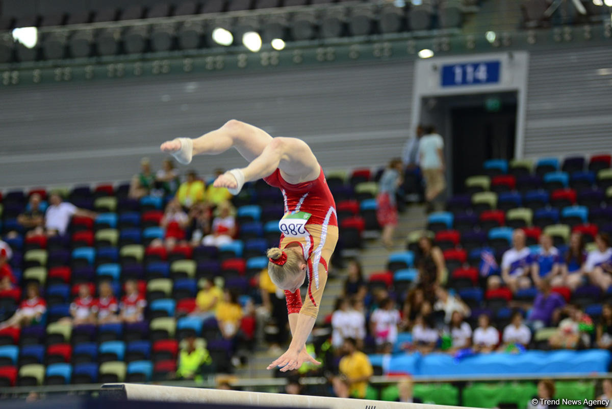 "EYOF Bakı 2019": Milli Gimnastika Arenasında idman gimnastikası üzrə yarışların 2-ci günü başlayıb (FOTO)