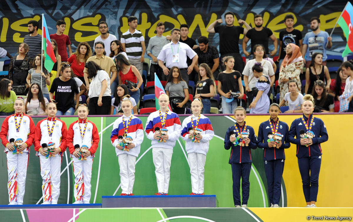 Rusiya millisi idman gimnastikası üzrə komanda yarışlarının qalibi olub - “Bakı 2019” (FOTO)