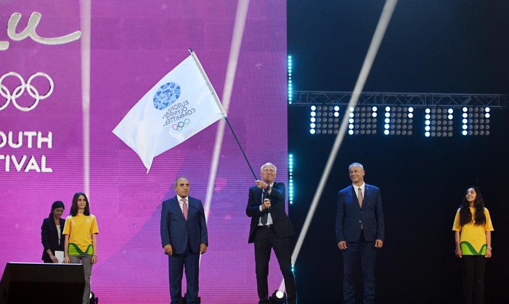 Heydar Aliyev Foundation VP Leyla Aliyeva attends closing ceremony of XV Summer European Youth Olympic Festival (PHOTO/VIDEO)
