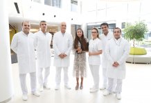 Vice-President of Heydar Aliyev Foundation Leyla Aliyeva meets with children receiving treatment at Bona Dea International Hospital (PHOTO)