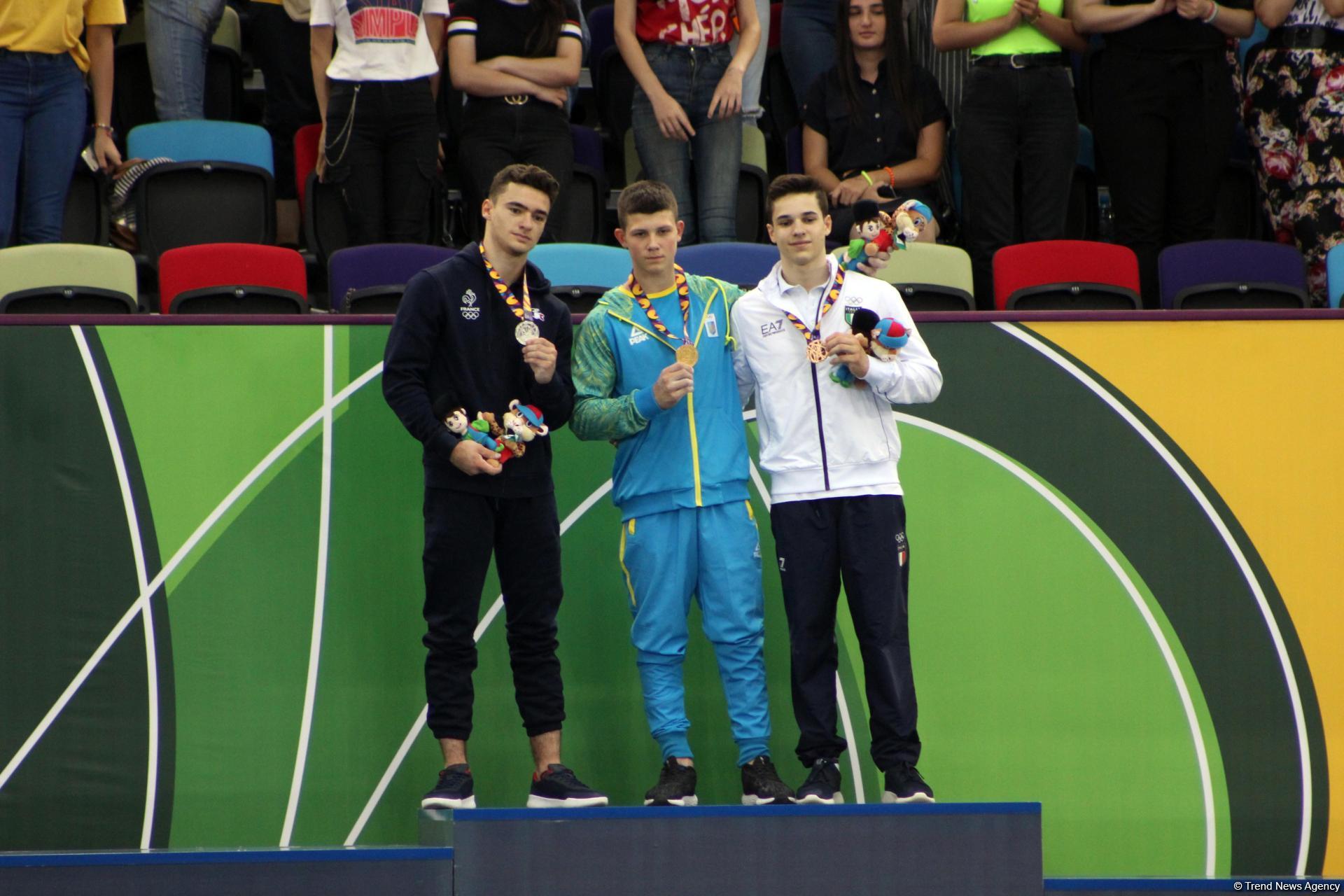 Ukraynalı gimnast EYOF Bakı 2019-da turnikdə hərəkətlərdə qızıl medal qazandı (FOTO)
