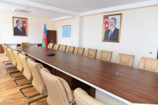 Azerbaijani president, first lady attend opening of new administrative building of Pirallahi District Executive Authority (PHOTO)