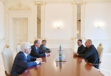 President Ilham Aliyev receives delegation led by secretary of Russian Security Council (PHOTO)
