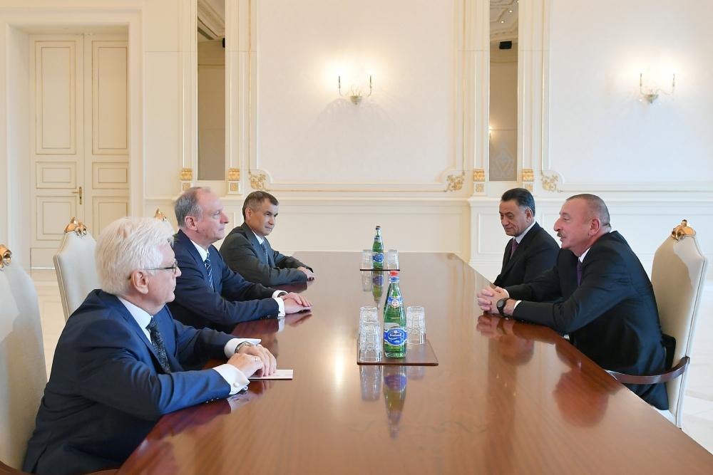 President Ilham Aliyev receives delegation led by secretary of Russian Security Council (PHOTO)