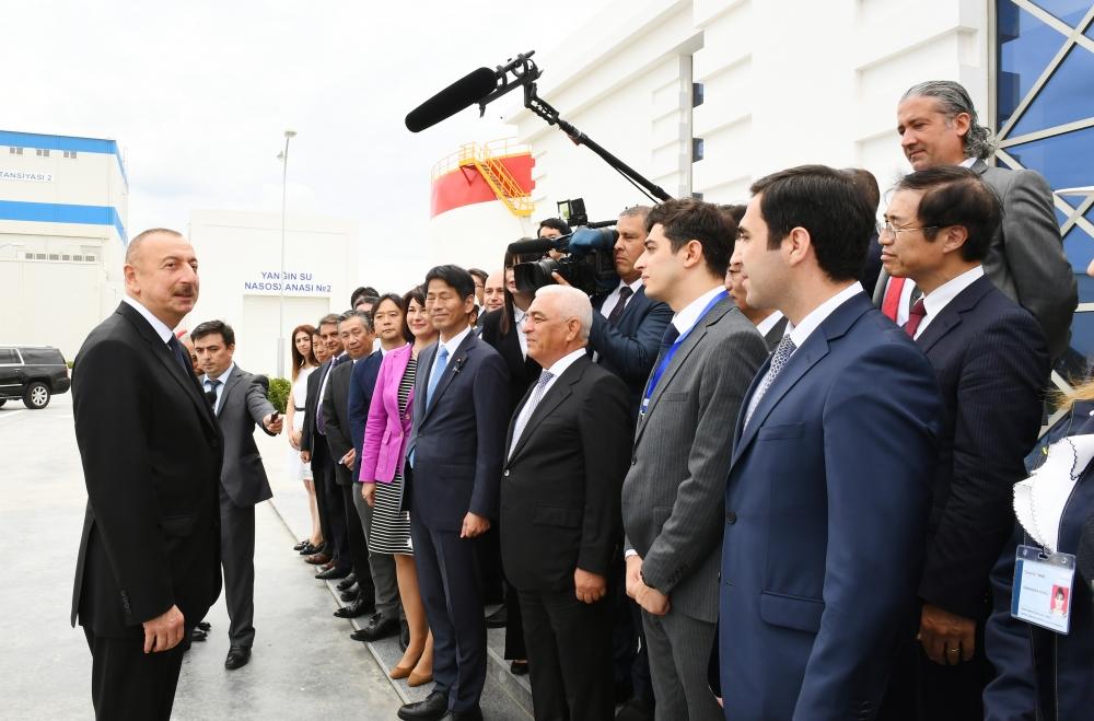 Президент Ильхам Алиев принял участие в церемонии запуска электростанции «Шимал-2» в Баку (ФОТО) (версия 2)