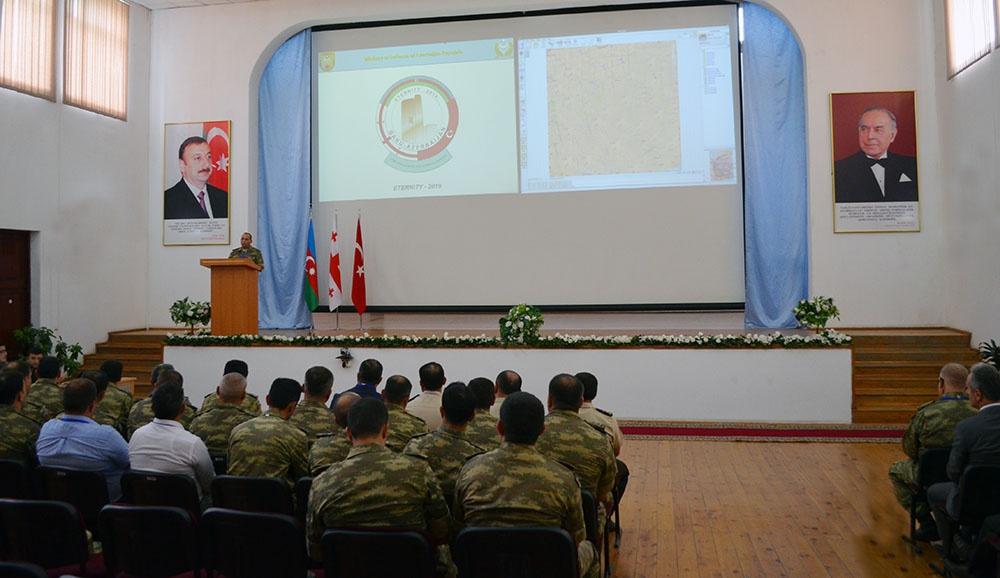 Завершились командно-штабные учения с участием военнослужащих Азербайджана, Грузии и Турции (ФОТО)