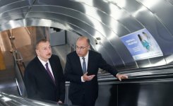 President Ilham Aliyev views work done at Khatai station of Baku Metro (PHOTO)