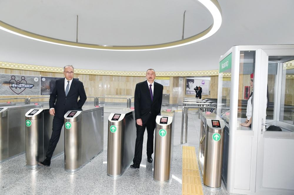 Prezident İlham Əliyev Bakı Metropoliteninin “Xətai” stansiyasında görülən işlərlə tanış olub (YENİLƏNİB) (FOTO)
