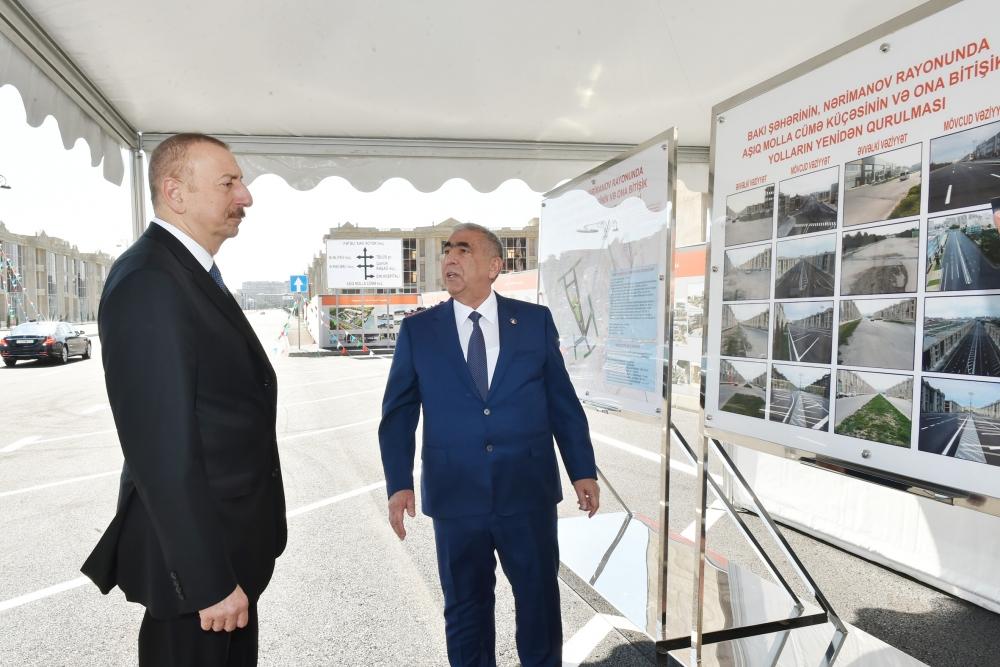 President Ilham Aliyev attends opening of-reconstructed Ashug Molla Juma street, adjacent roads in Baku (PHOTO)