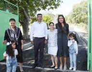 First Vice-President Mehriban Aliyeva viewed new house built instead of quake-damaged one in Mughanli village (PHOTO)