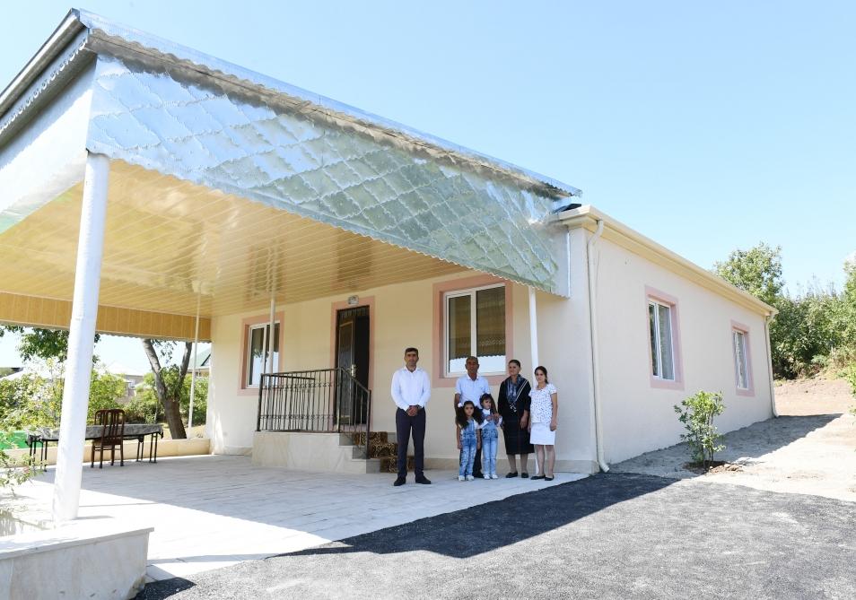 First Vice-President Mehriban Aliyeva viewed new house built instead of quake-damaged one in Mughanli village (PHOTO)