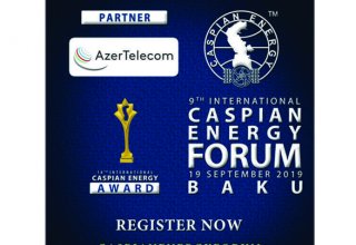 “AzerTelecom” “Caspian Energy Forum Baku-2019”a tərəfdaş qismində dəstək verir